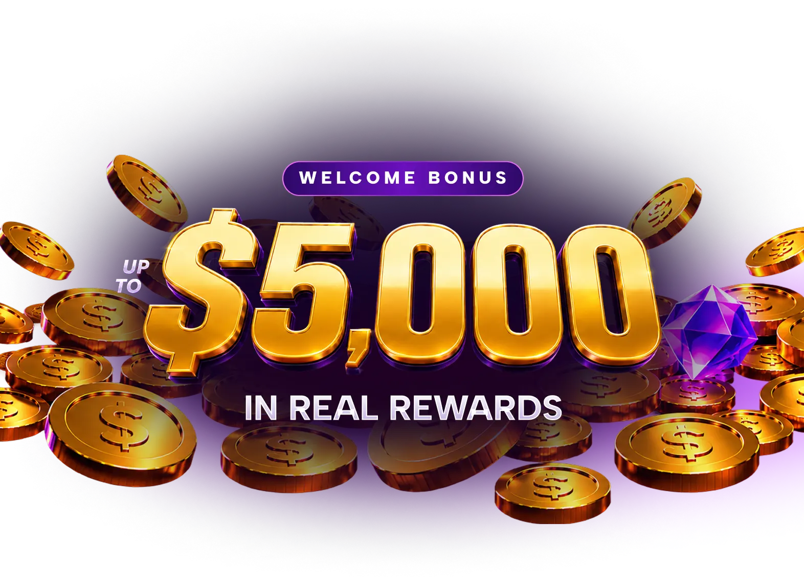 Welcome bonus up to $5,000 in real rewards